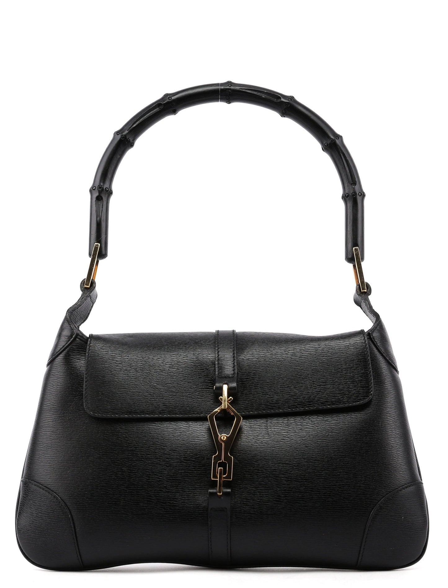 Black Jackie Bamboo Shoulder Bag