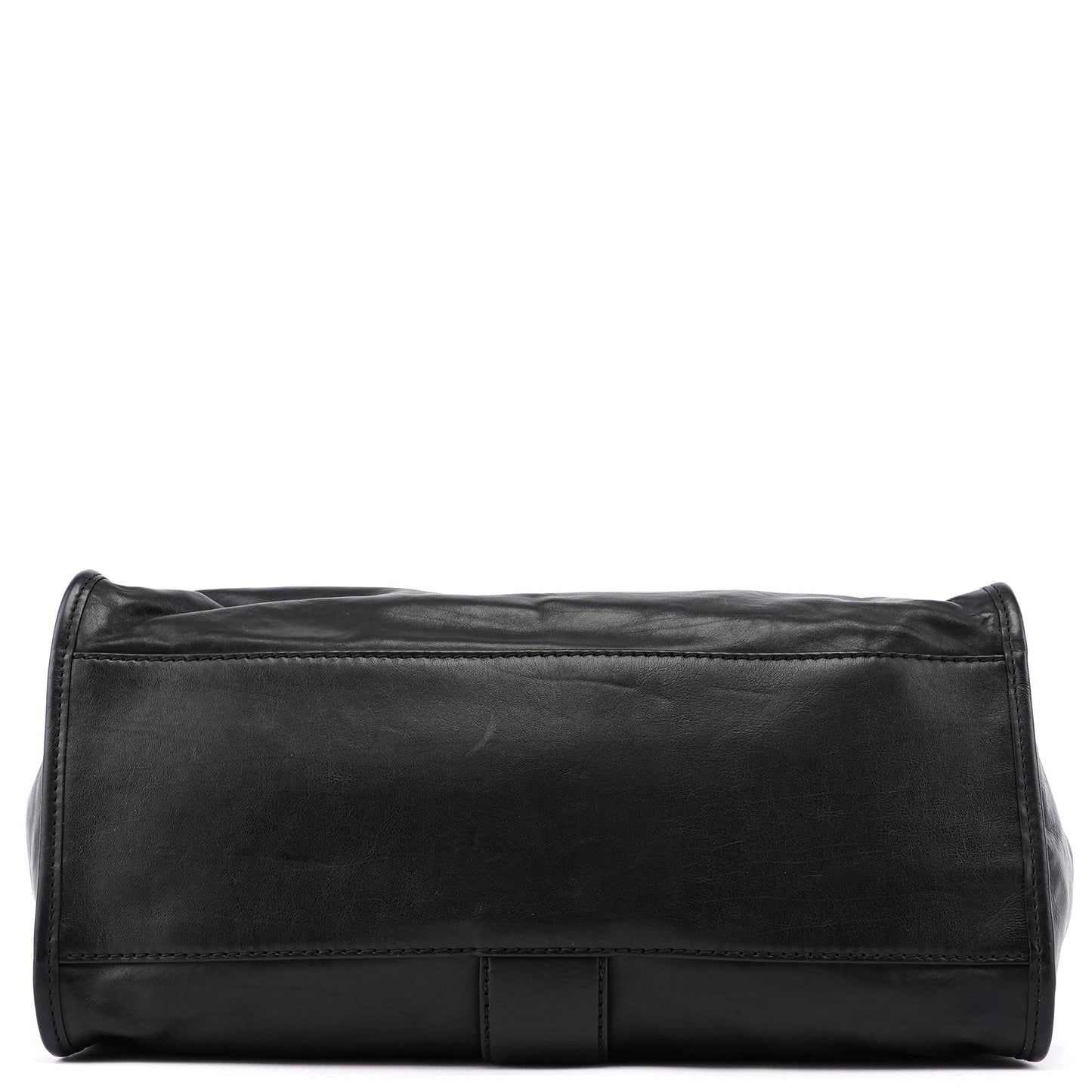 Black Lambskin Horsebit Shoulder Bag