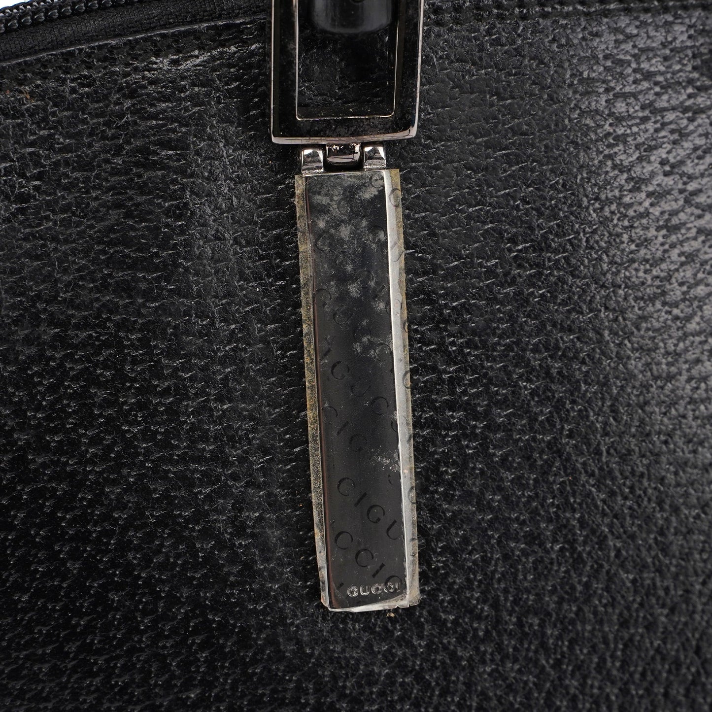 Black Leather Bamboo 2-Way Tote