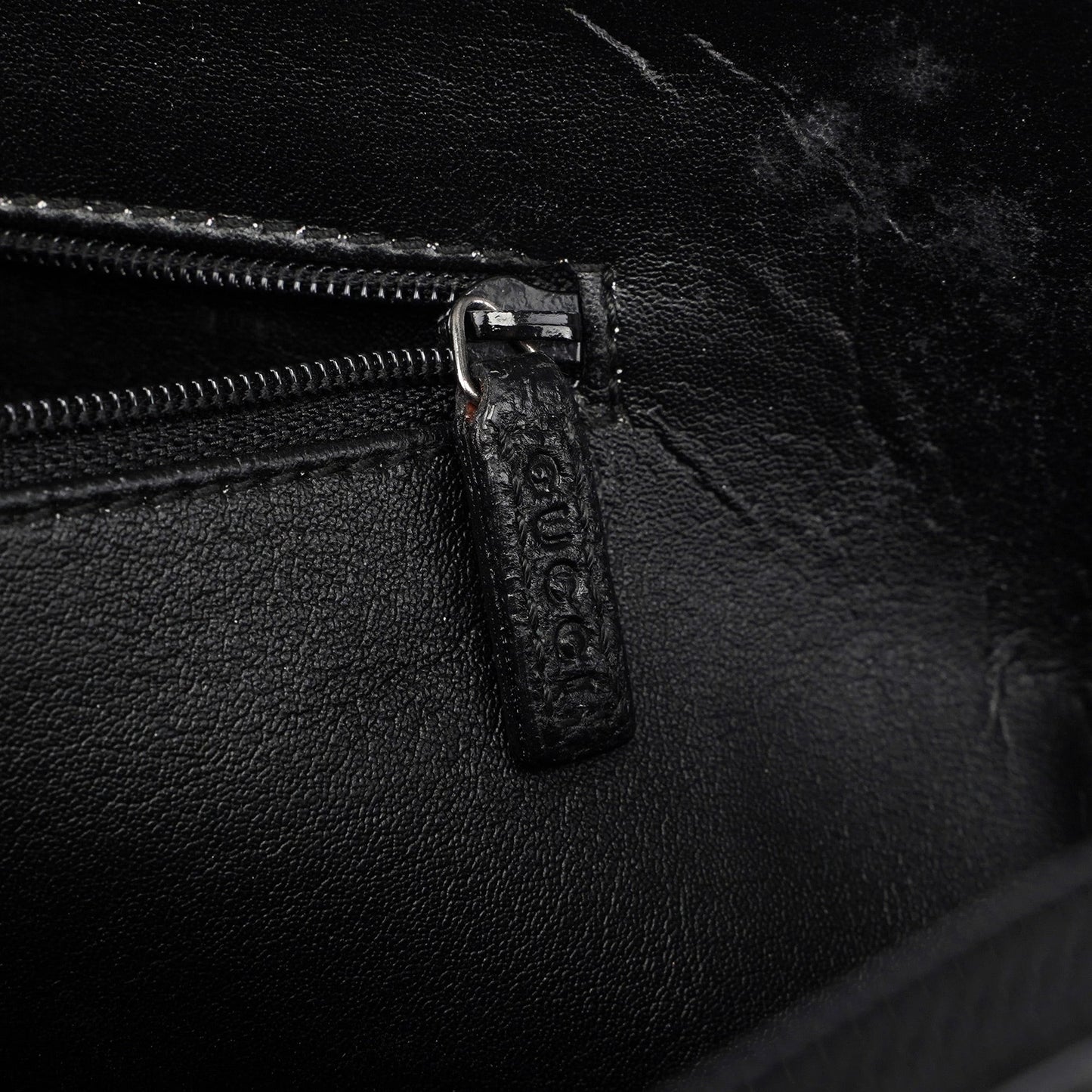 Black Leather Bamboo 2-Way Tote