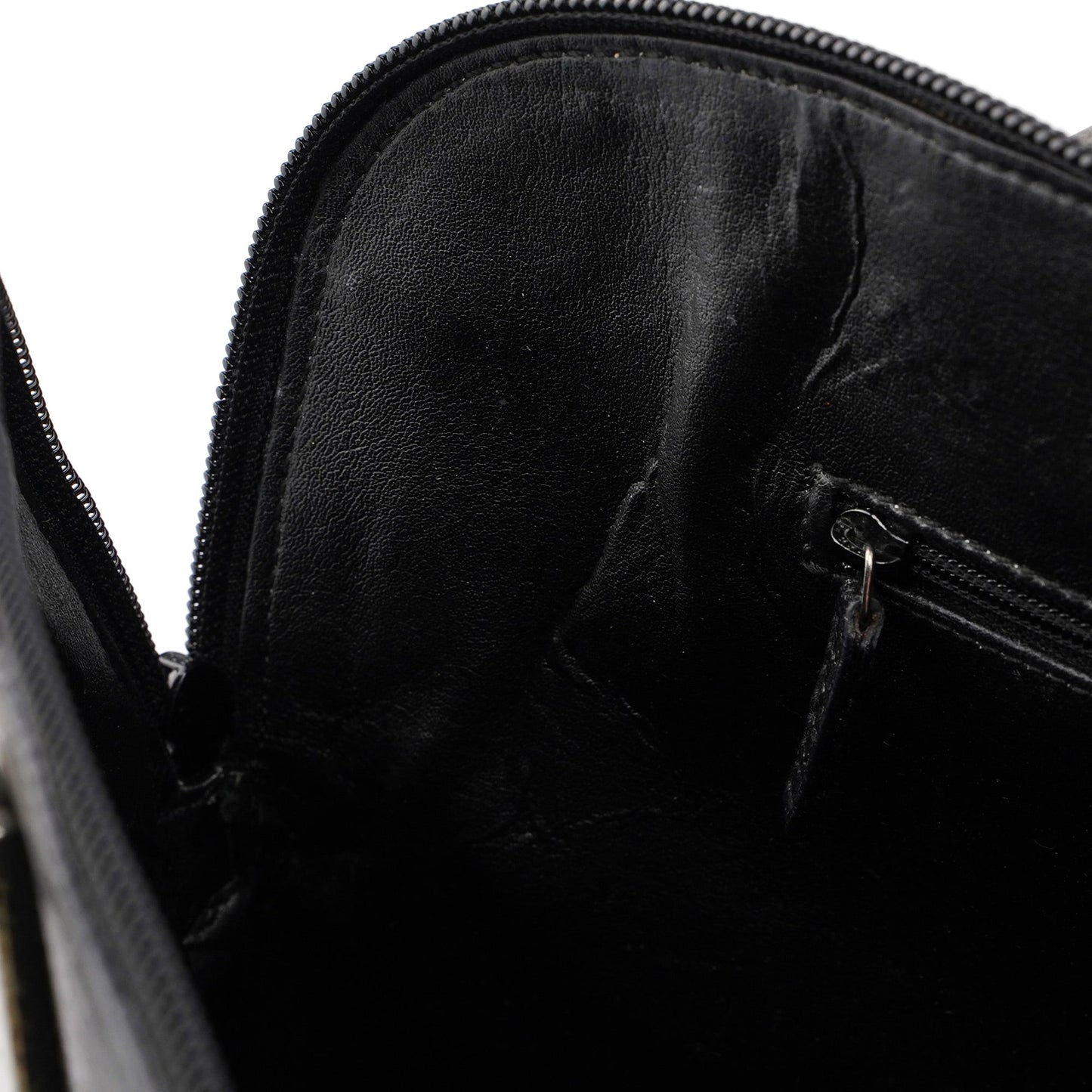 Black Leather Bamboo 2-Way Tote