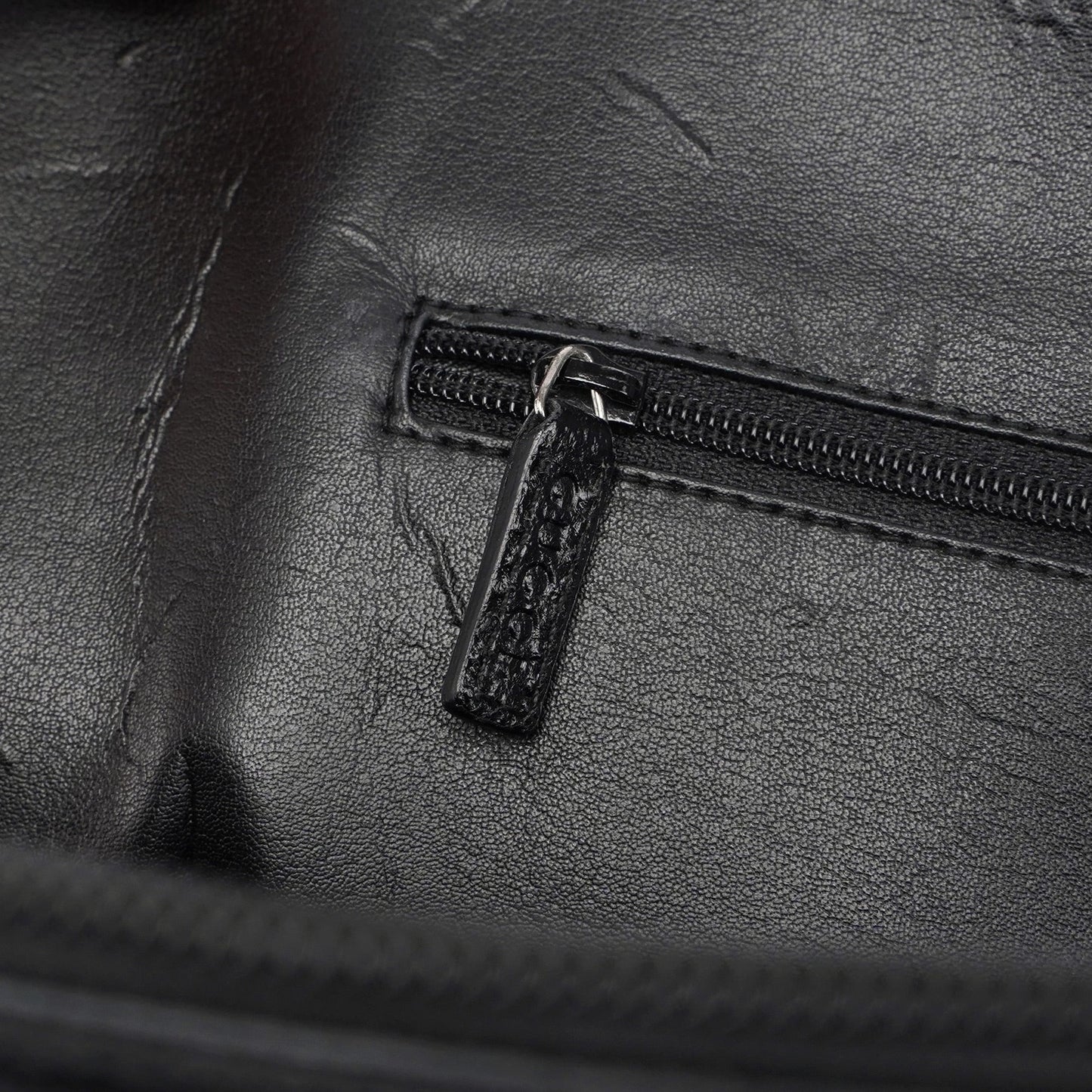 Black Leather Bamboo 2-Way Tote