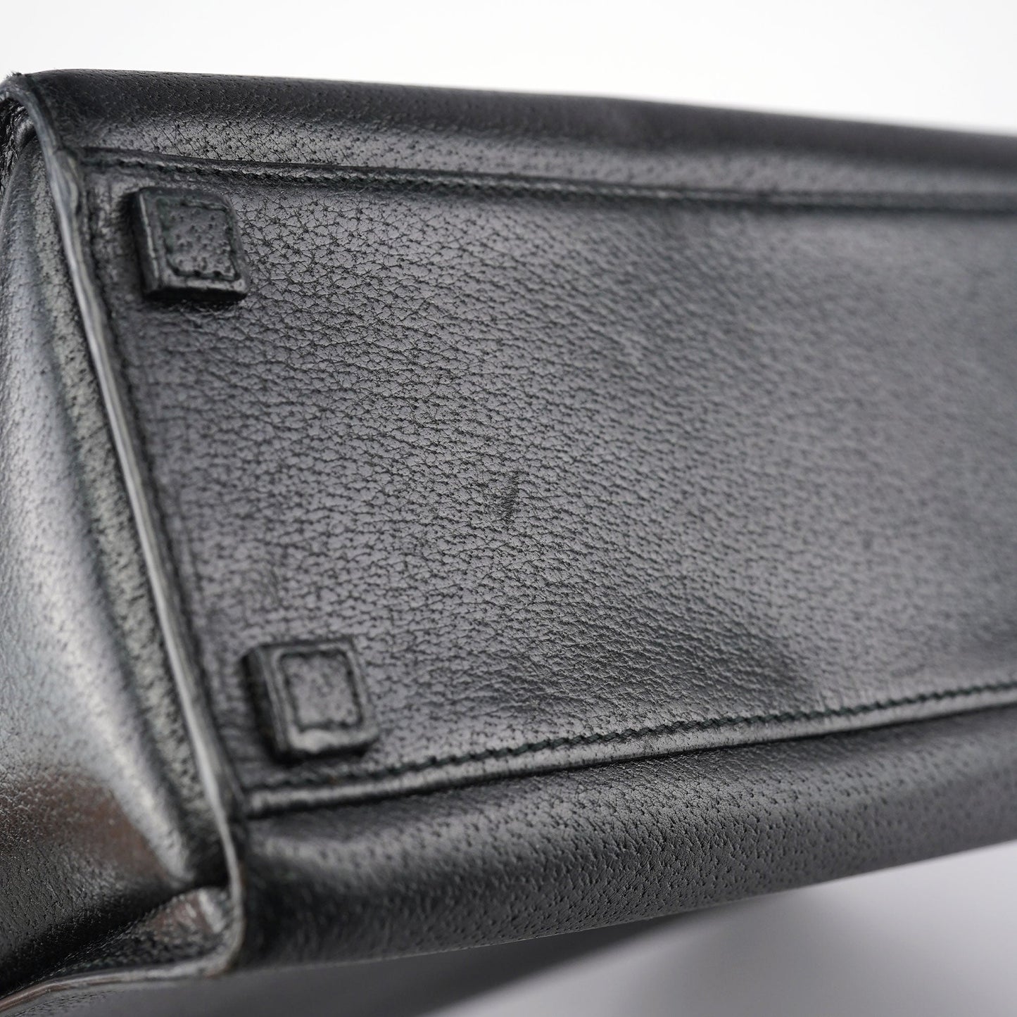 Black Leather Bamboo 2-Way Tote Bag