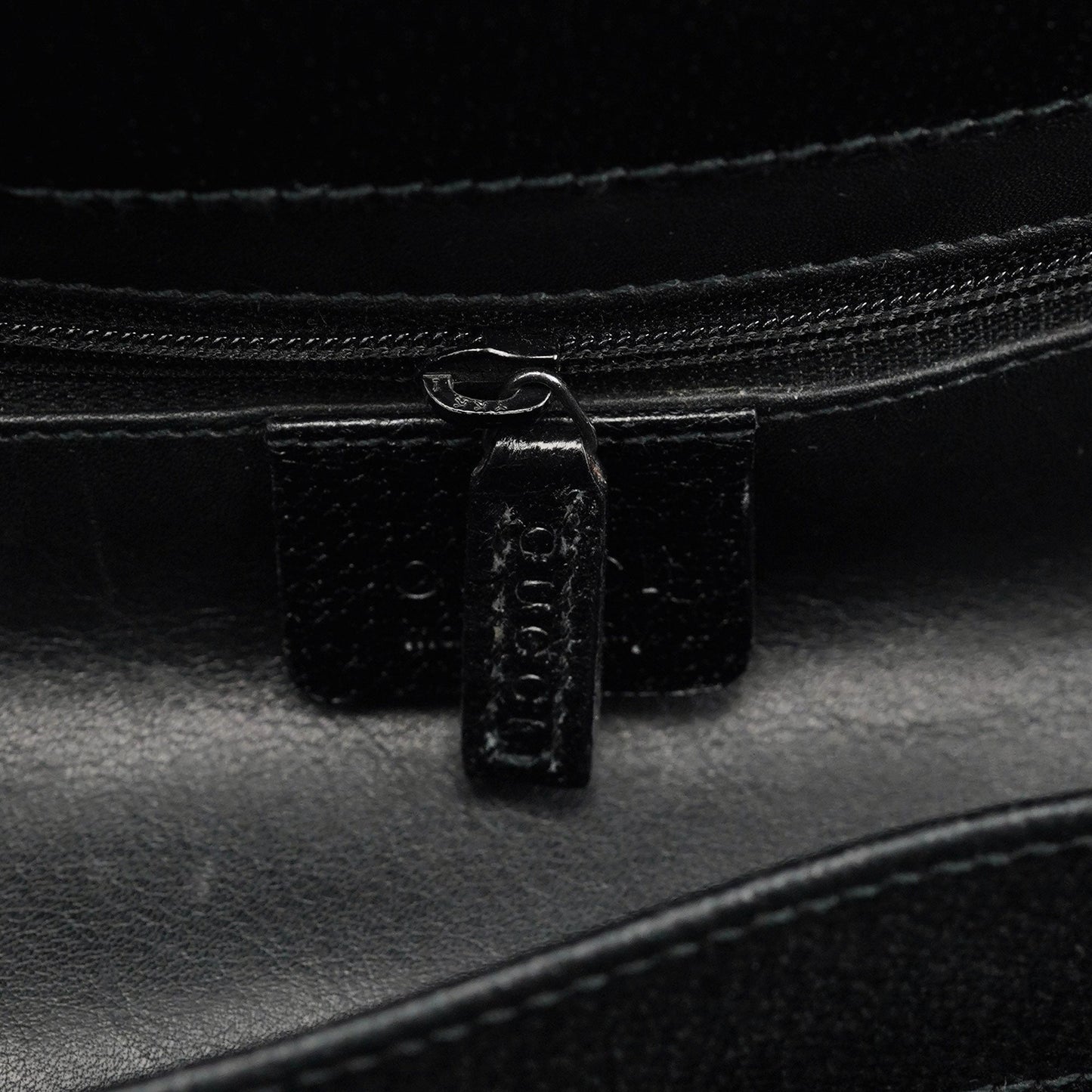 Black Leather Bamboo 2-Way Tote Bag