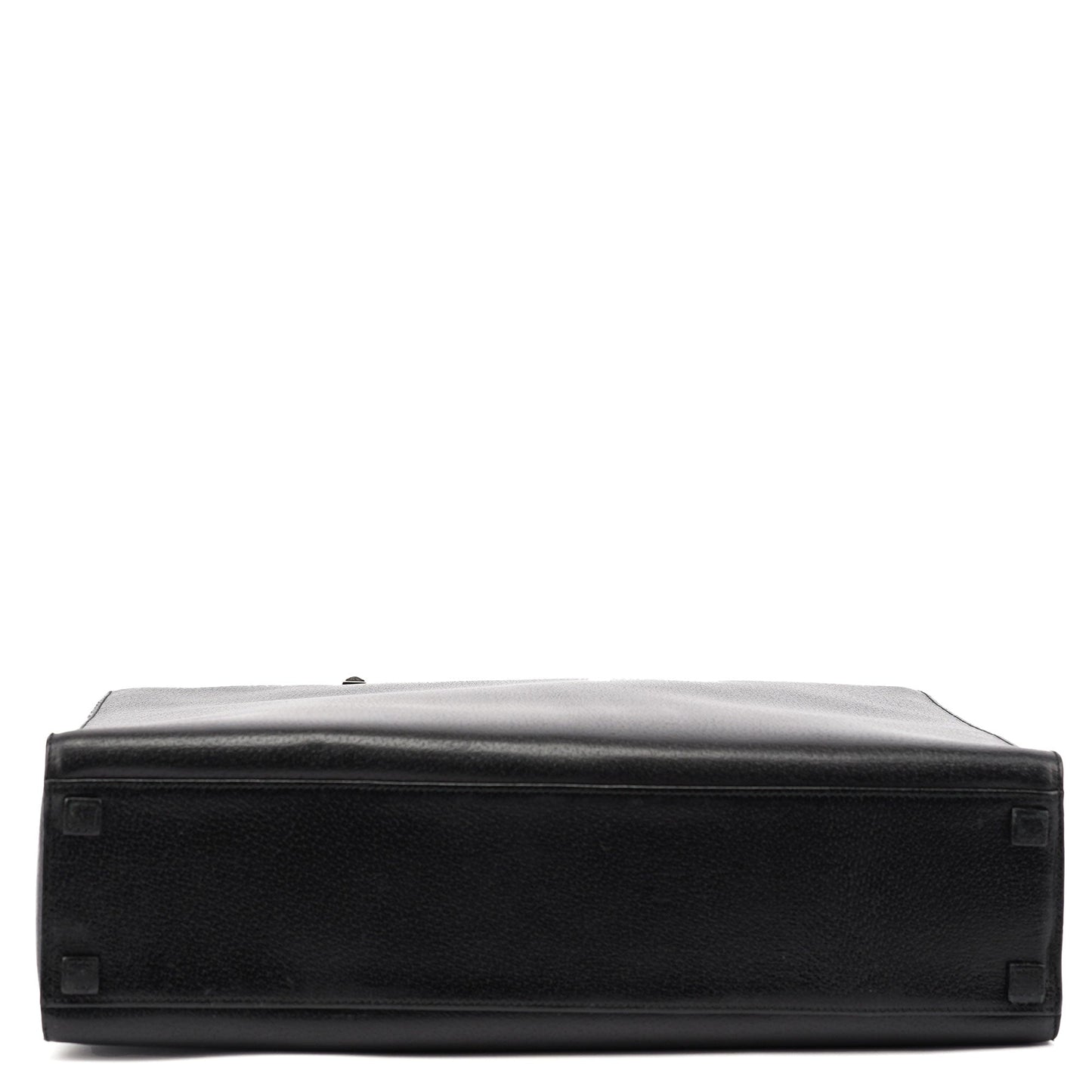 Black Leather Bamboo 2-Way Tote Bag