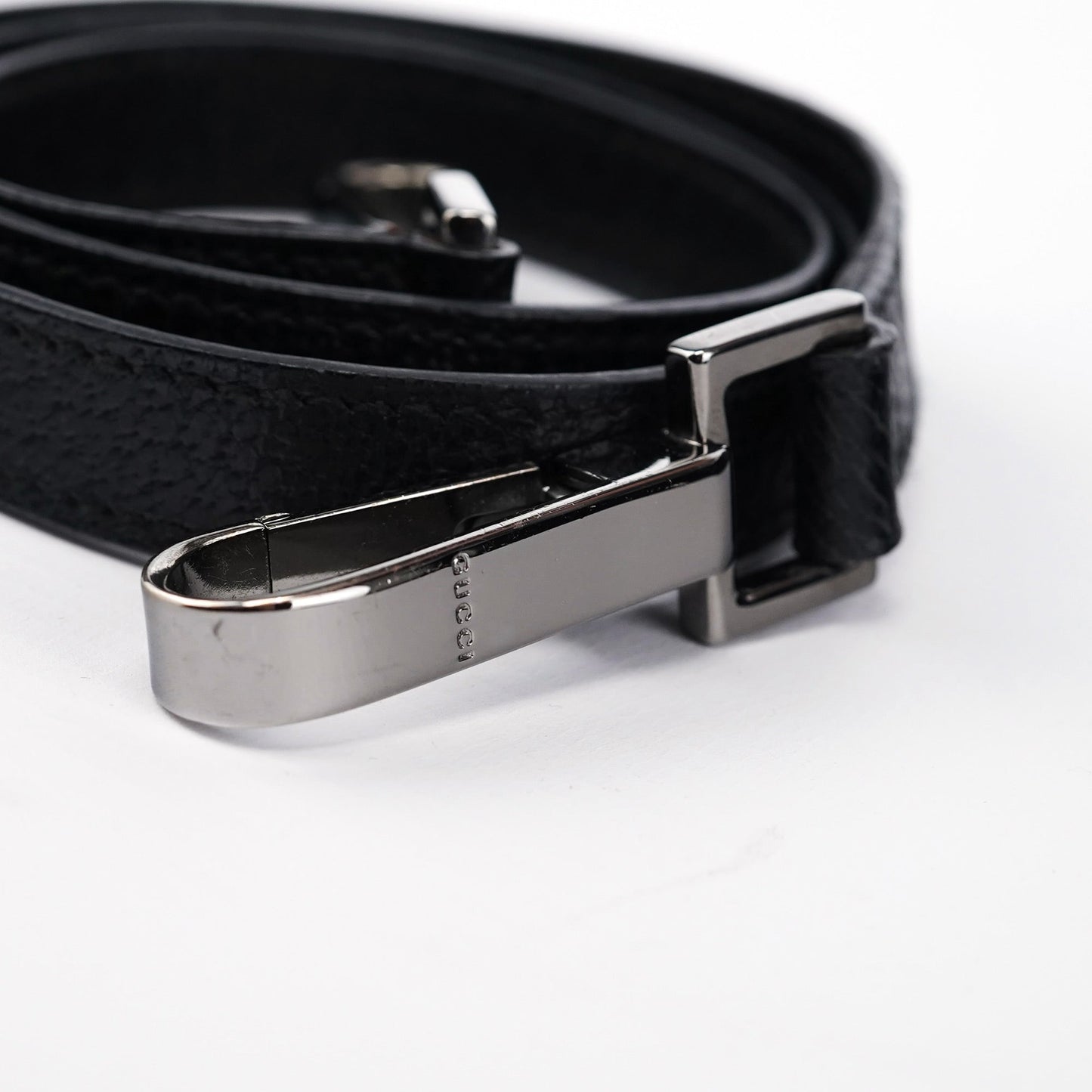 Black Leather Bamboo 2-Way Tote Bag