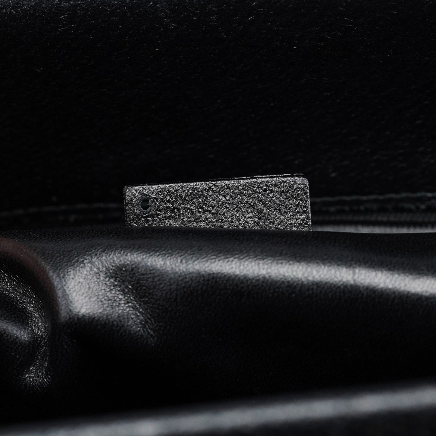 Black Leather Bamboo 2-Way Tote Bag