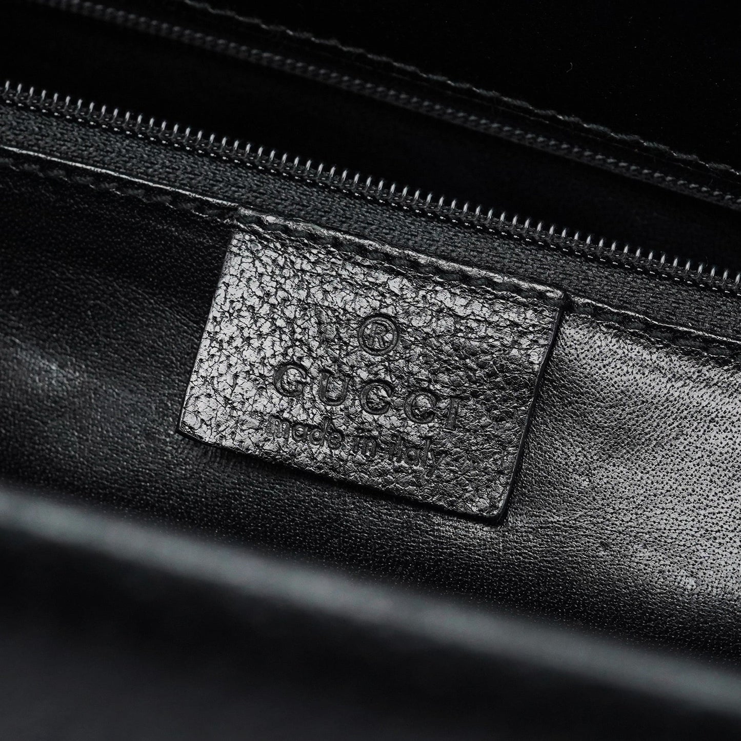 Black Leather Bamboo 2-Way Tote Bag