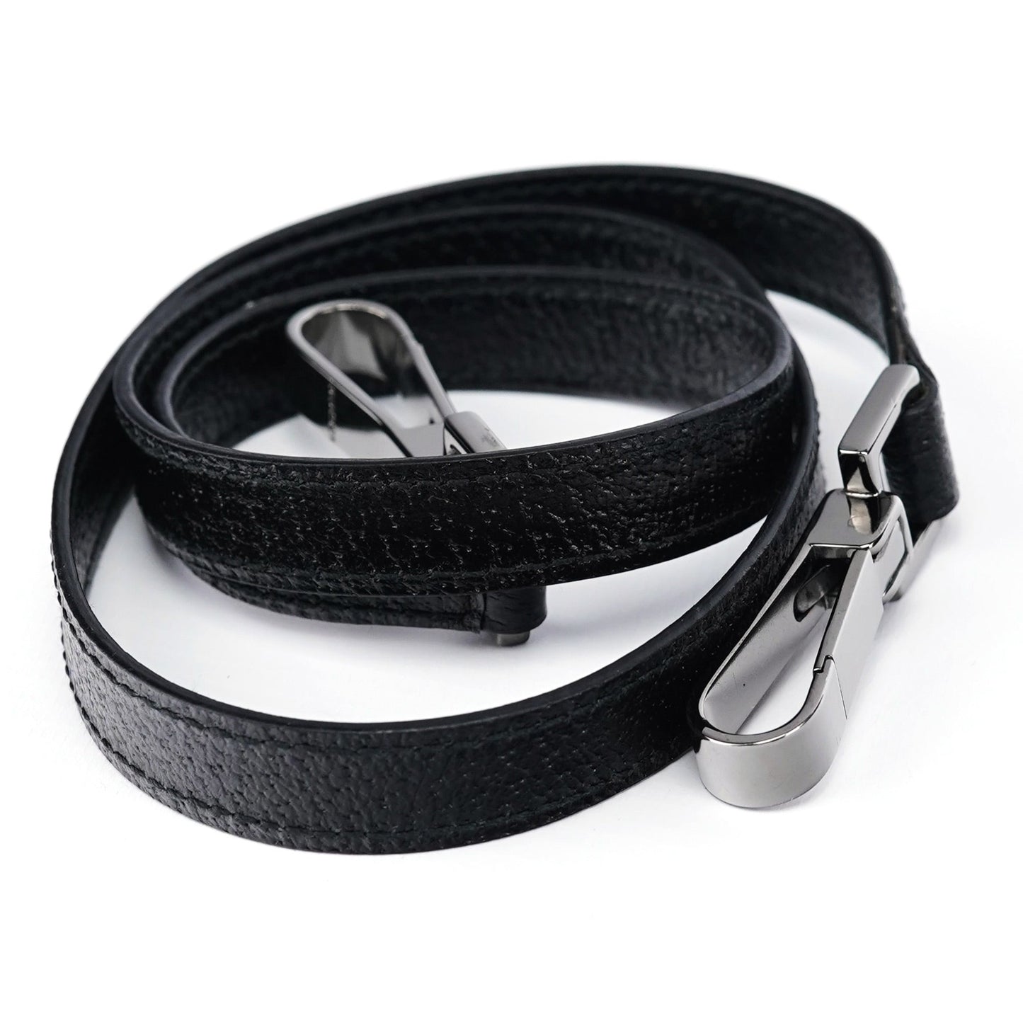 Black Leather Bamboo 2-Way Tote Bag