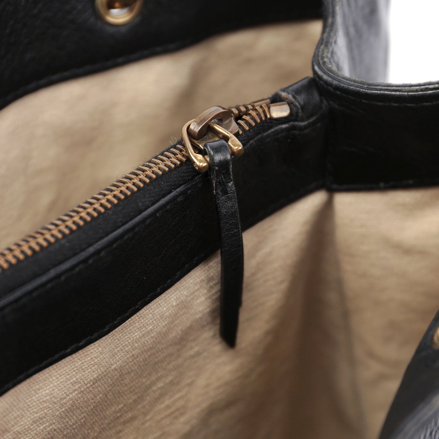 Black Leather Bamboo dual Handle Bag