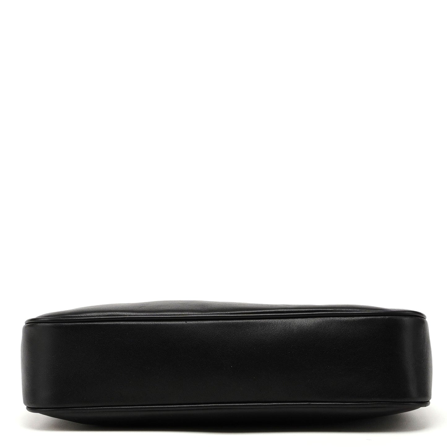 Black Leather Bamboo Hobo Bag