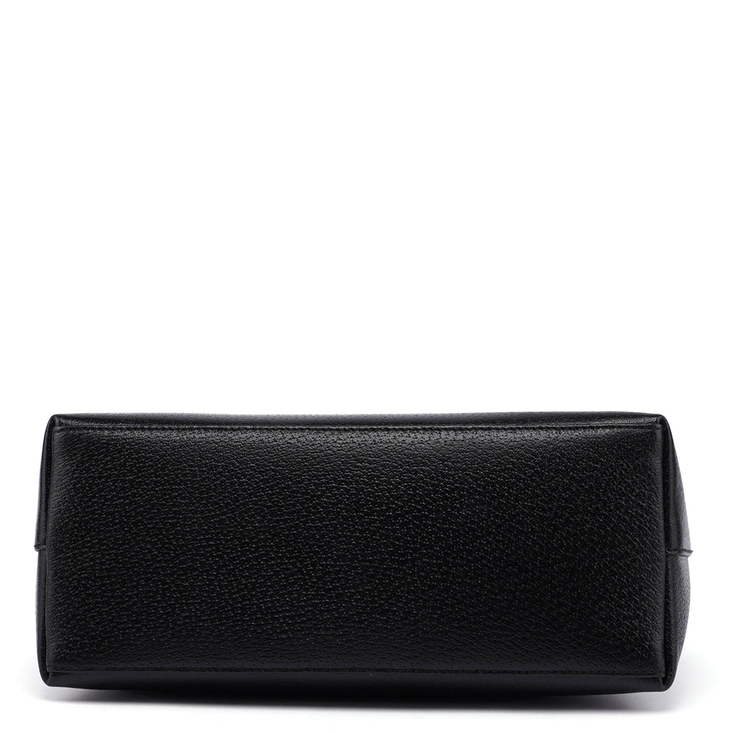 Black Leather Bamboo Hobo Shoulder Bag