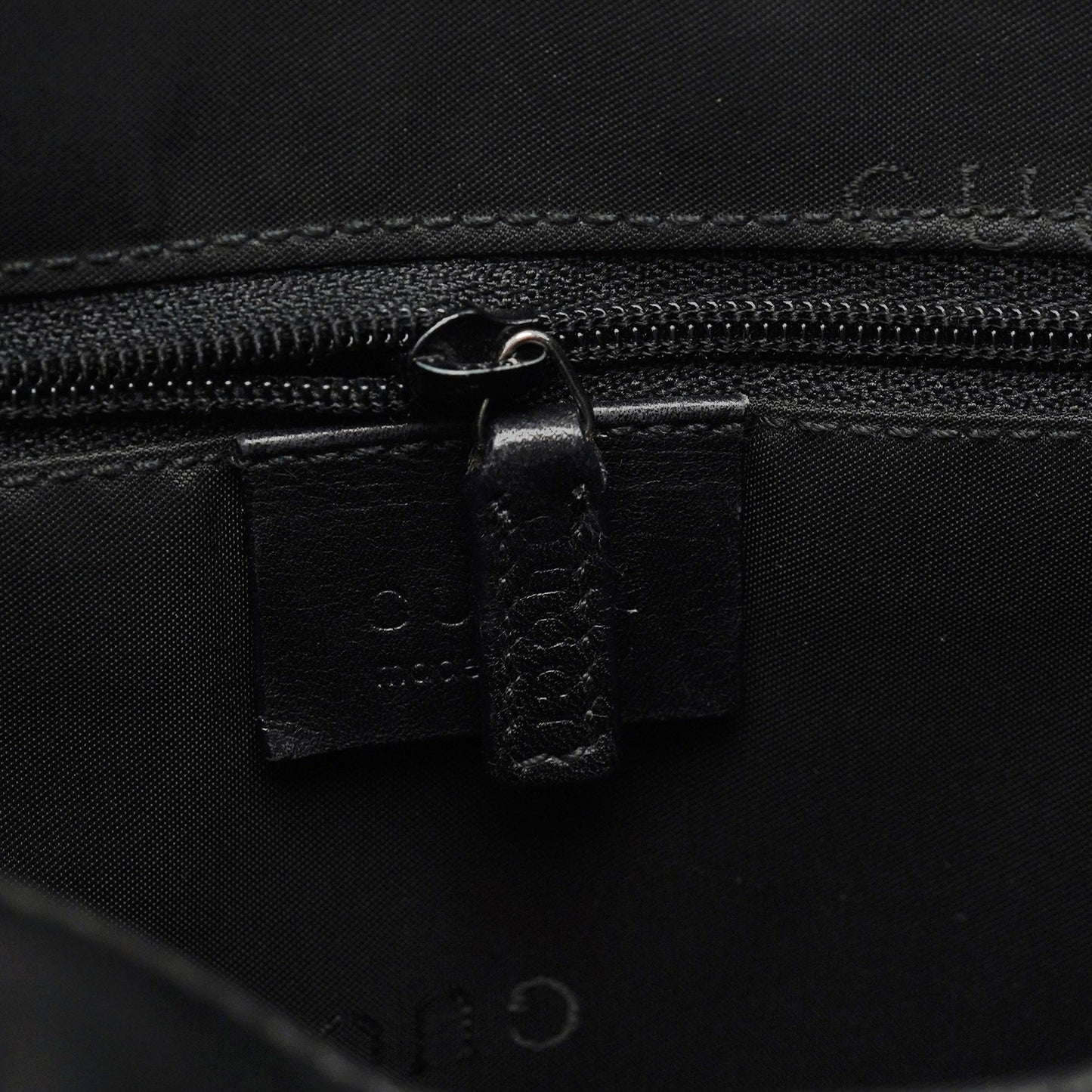 Black Leather Bamboo Shoulder Bag