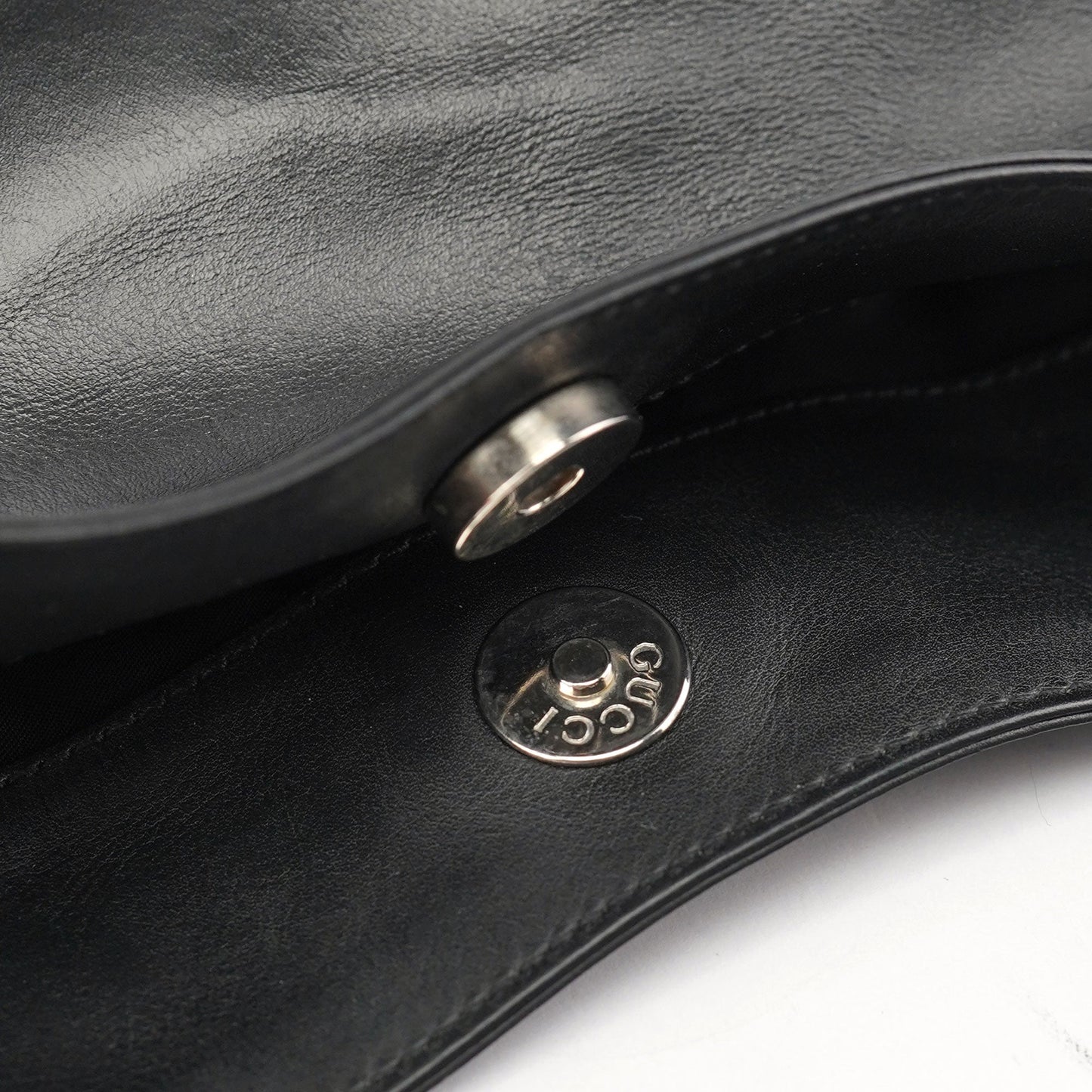 Black Leather Bamboo Shoulder Bag