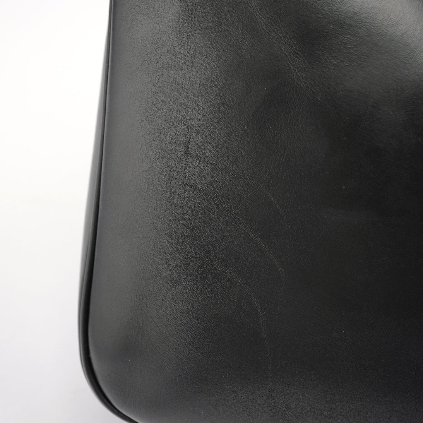 Black Leather Bamboo Shoulder Bag