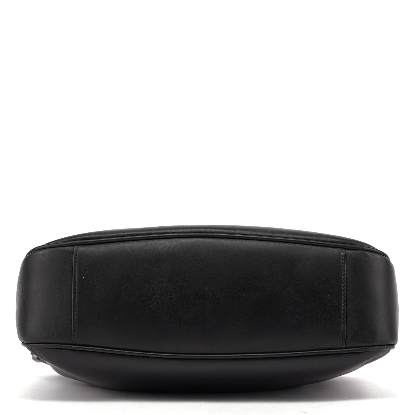 Black Leather Bamboo Shoulder Bag