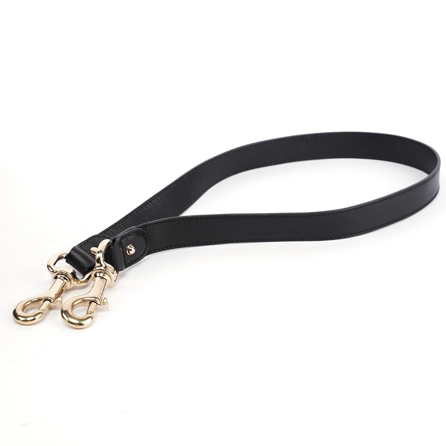 Black Leather Bamboo Shoulder Bag