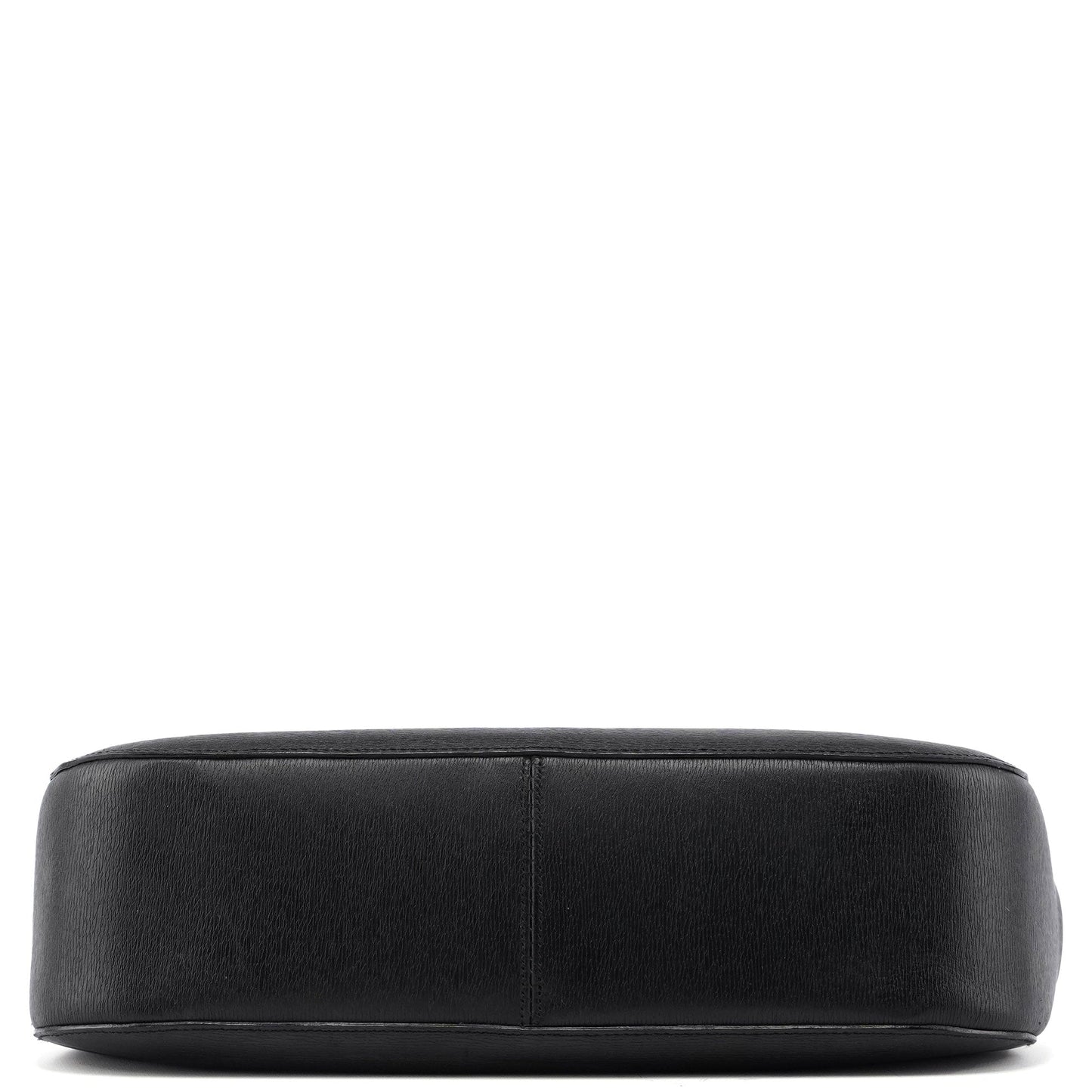 Black Leather Bamboo Shoulder Bag