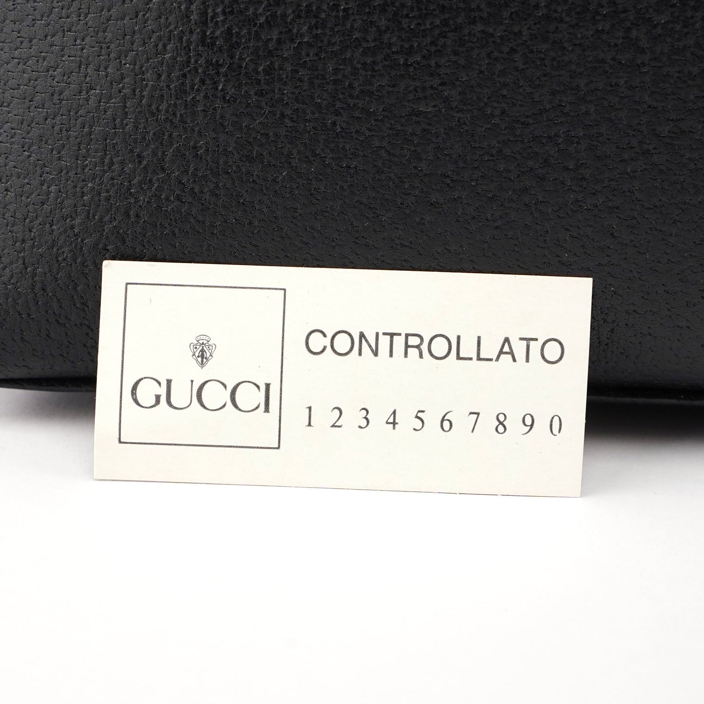 Black Leather Bamboo Shoulder Bag W/ Pouch