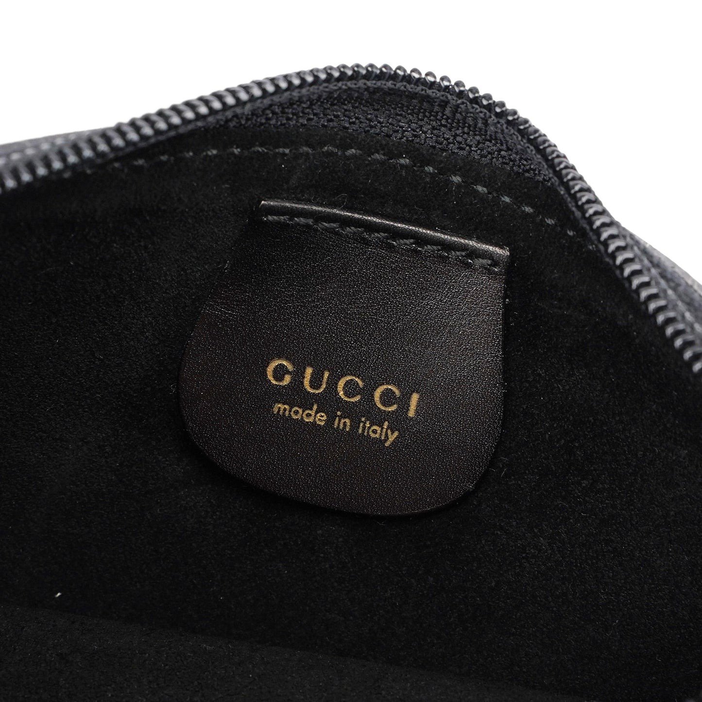 Black Leather Bamboo Shoulder Bag W/ Pouch