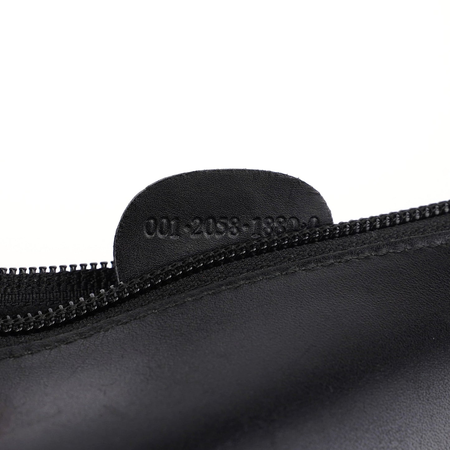 Black Leather Bamboo Shoulder Bag W/ Pouch