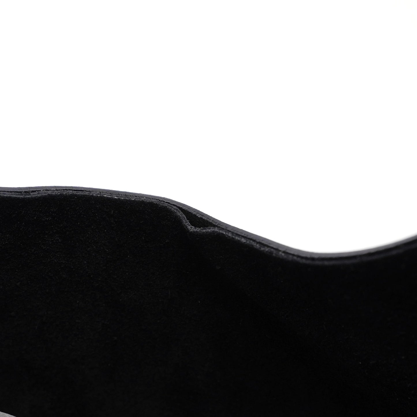 Black Leather Bamboo Shoulder Bag W/ Pouch