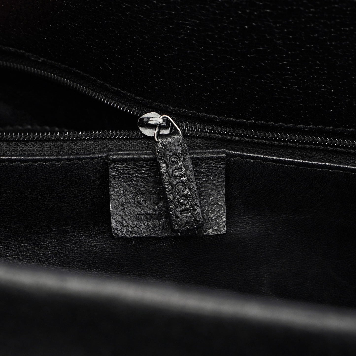 Black Leather Bamboo Tote 2-Way