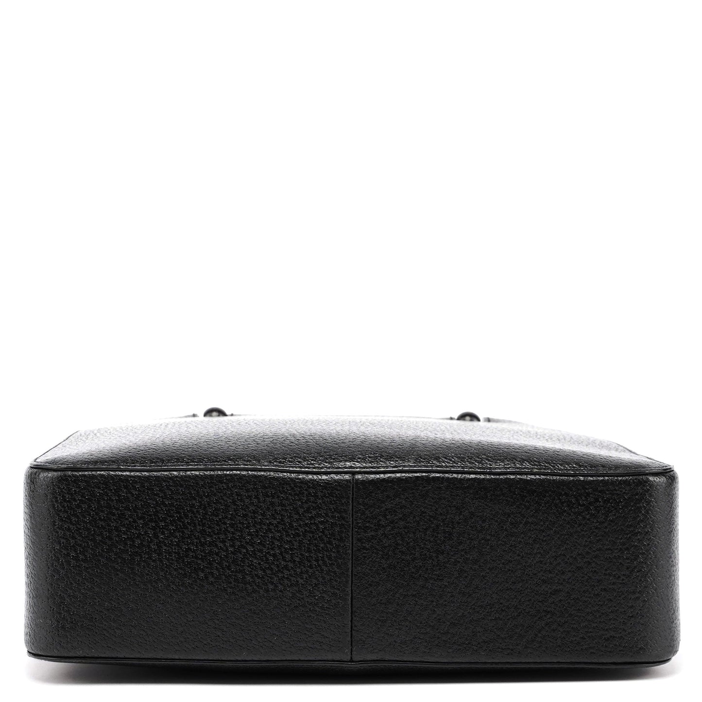 Black Leather Bamboo Tote