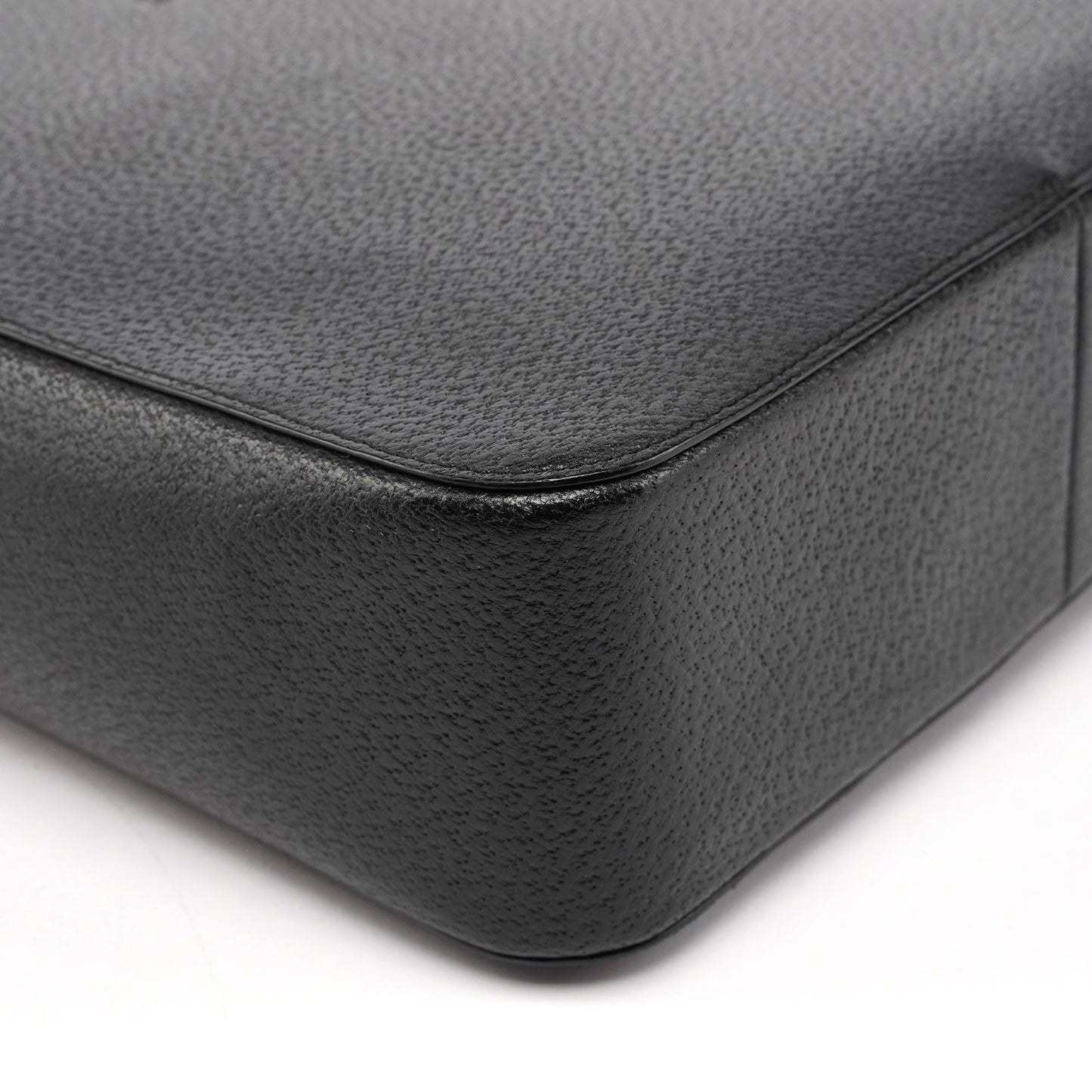 Black Leather Bamboo Tote