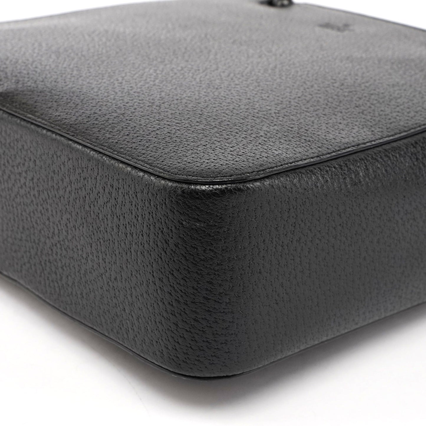 Black Leather Bamboo Tote