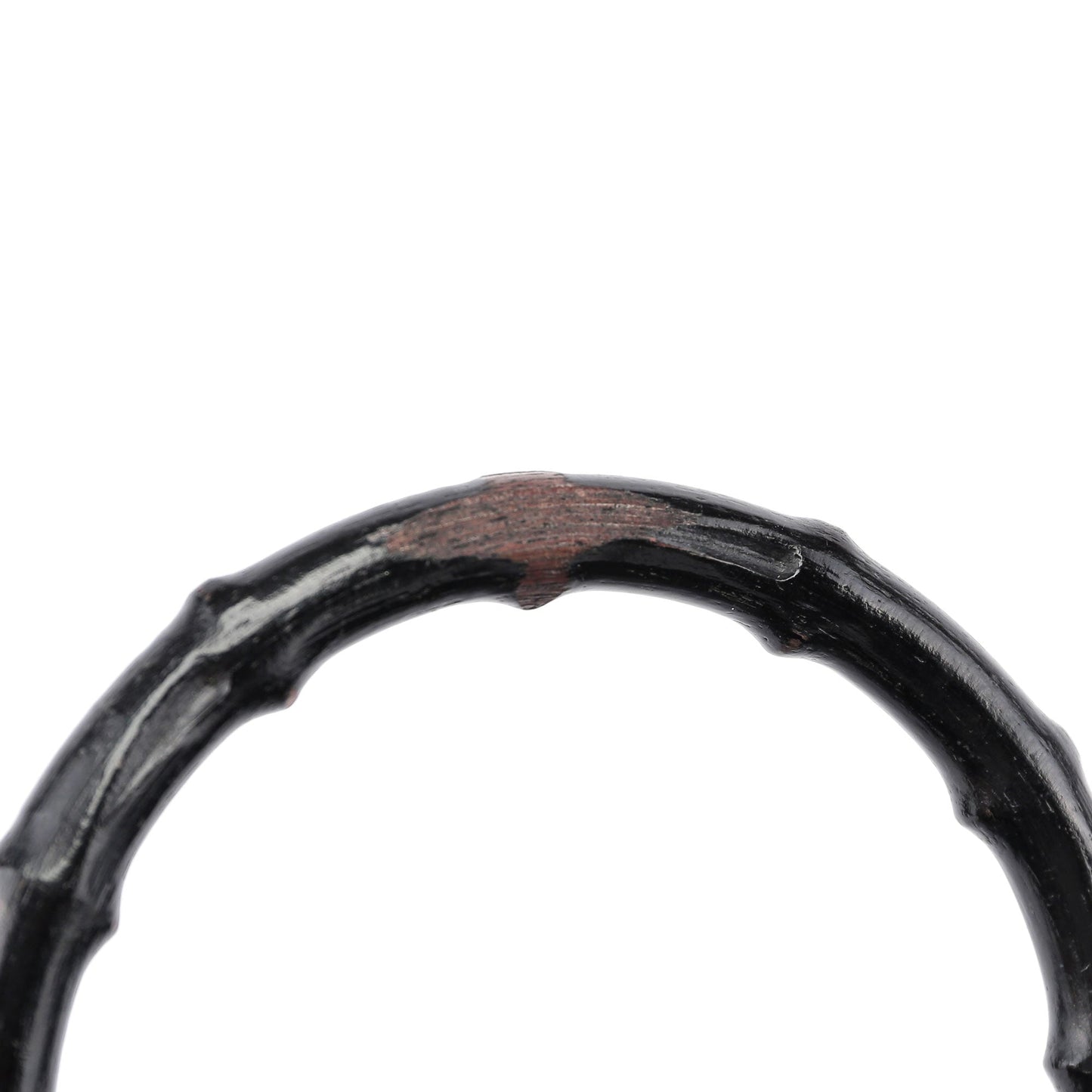 Black Leather Bamboo Tote