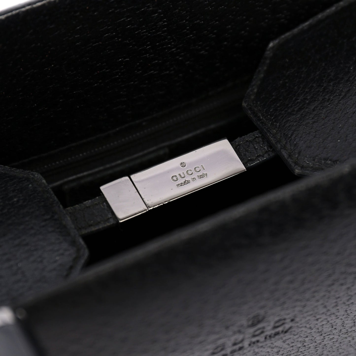 Black Leather Bamboo Tote