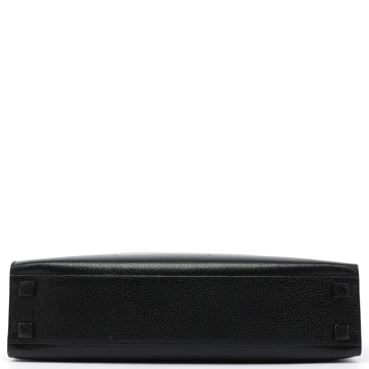 Black Leather Bamboo Tote