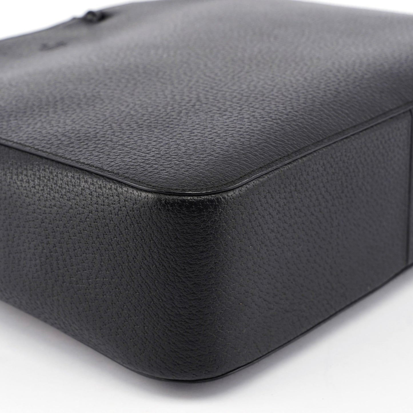 Black Leather Bamboo Tote