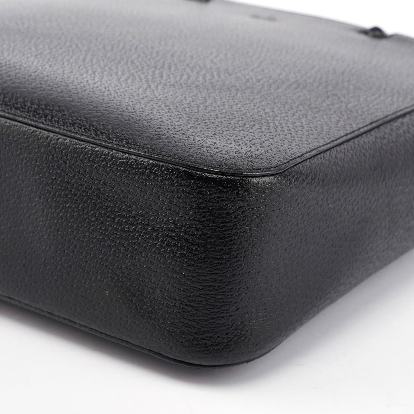 Black Leather Bamboo Tote