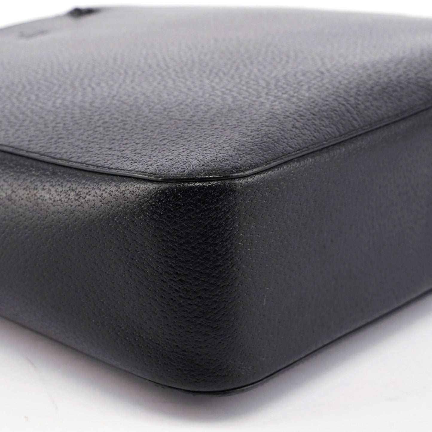 Black Leather Bamboo Tote