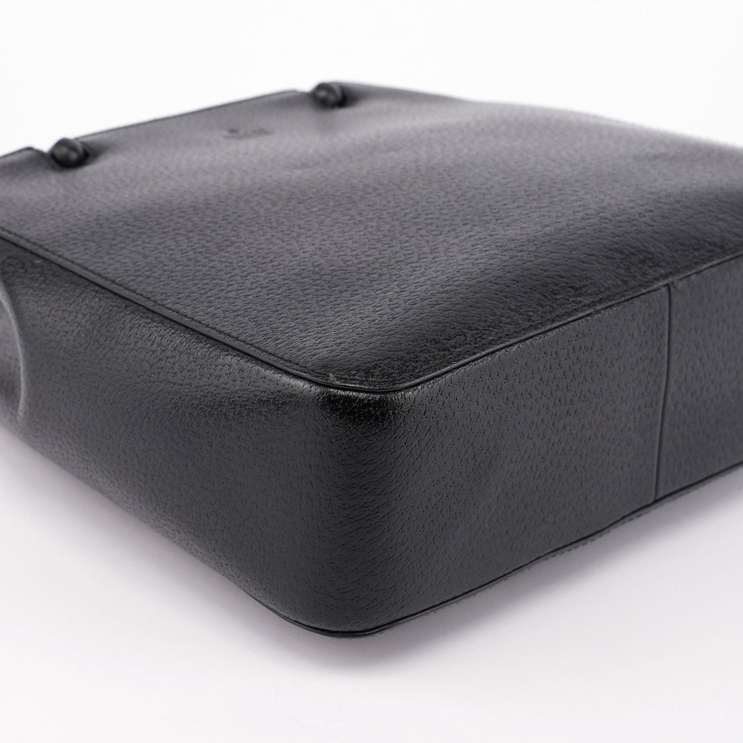 Black Leather Bamboo Tote