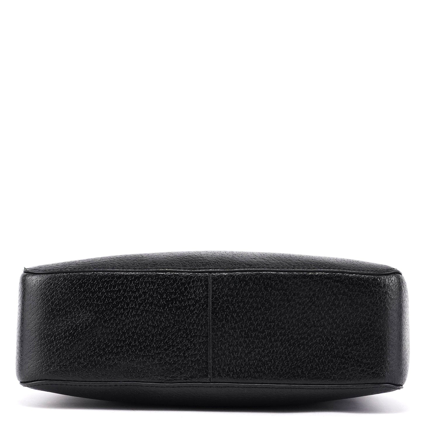 Black Leather Bamboo Tote