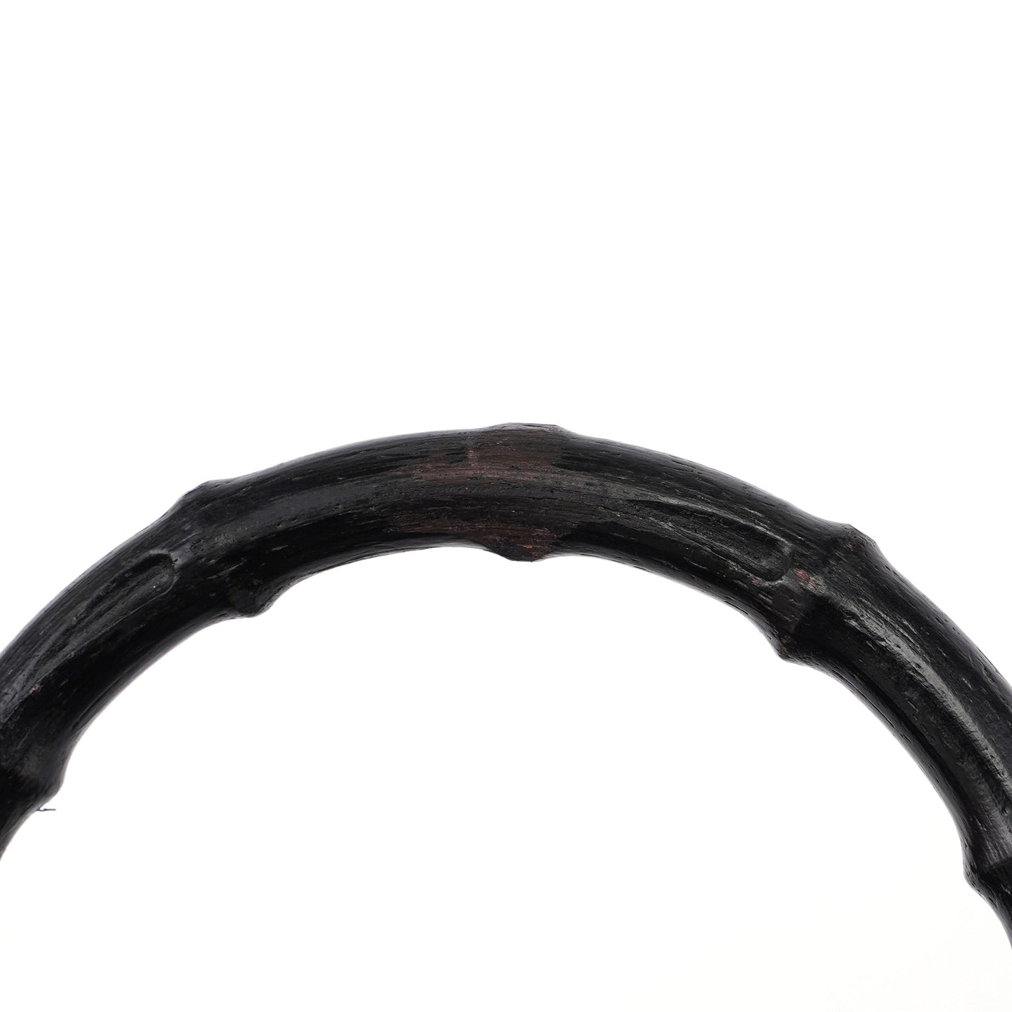 Black Leather Bamboo Tote