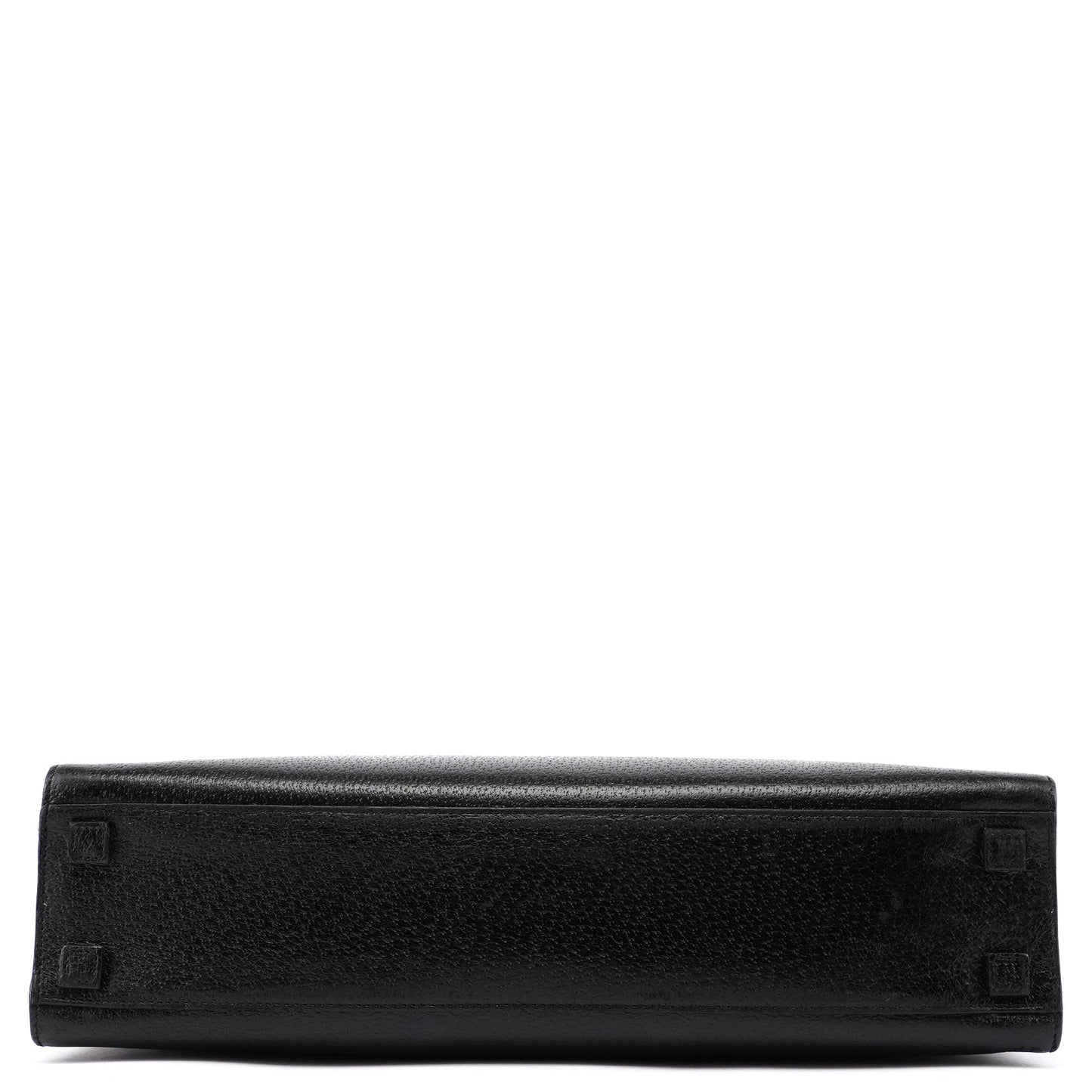 Black Leather Bamboo Tote