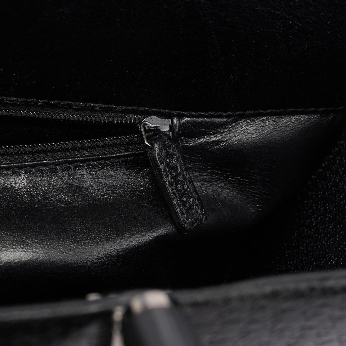 Black Leather Bamboo Tote