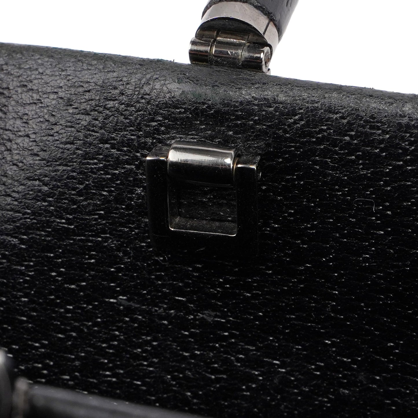 Black Leather Bamboo Tote