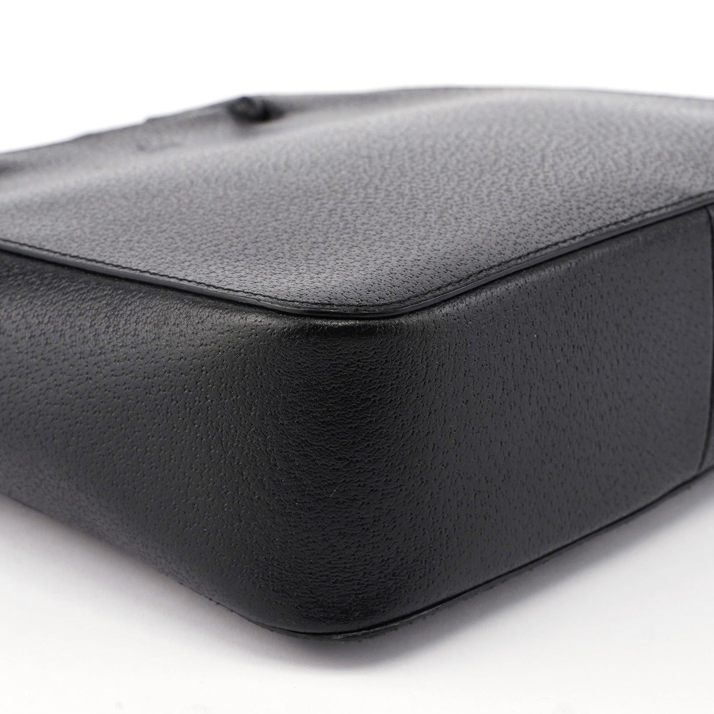 Black Leather Bamboo Tote