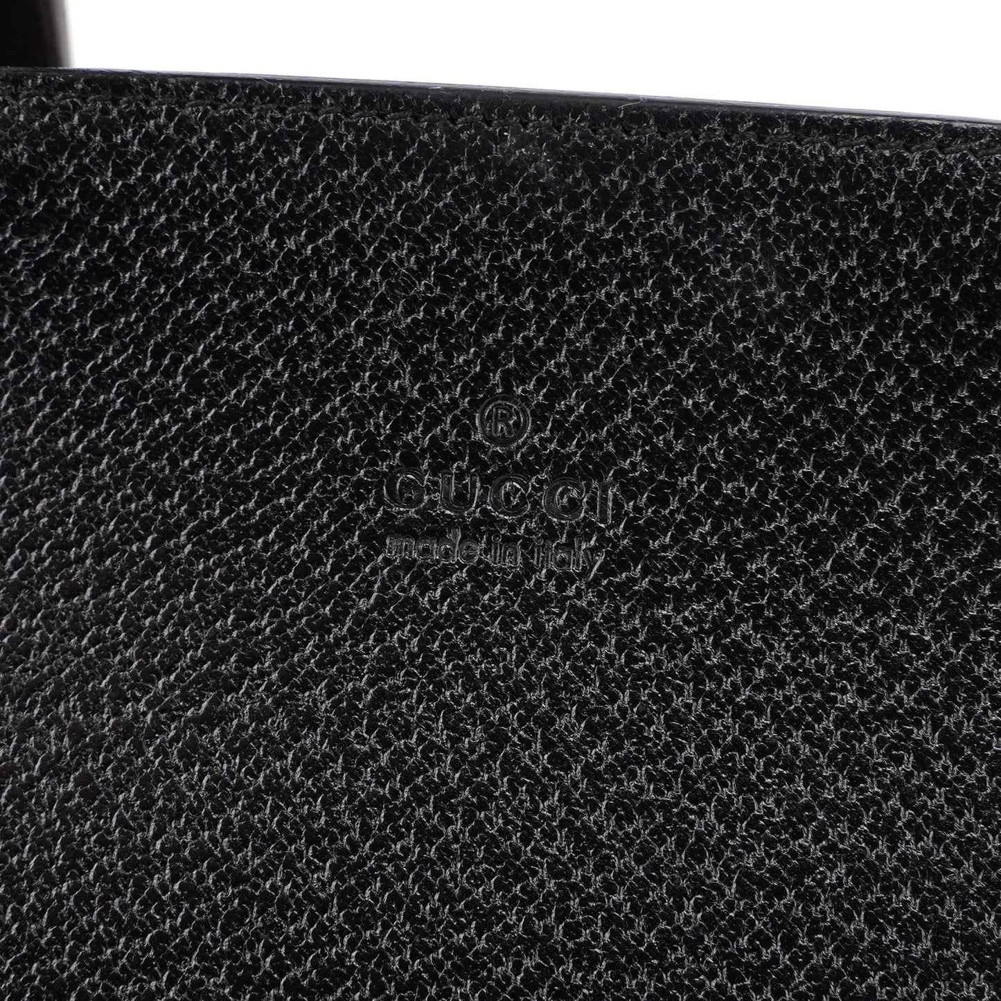 Black Leather Bamboo Tote