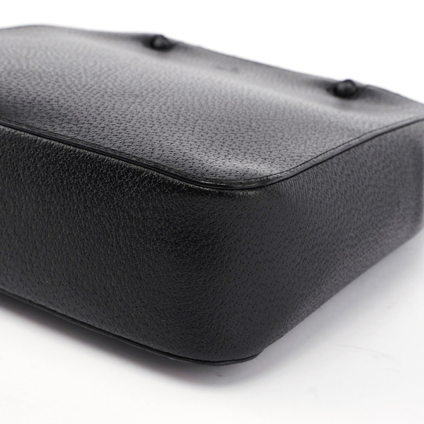 Black Leather Bamboo Tote