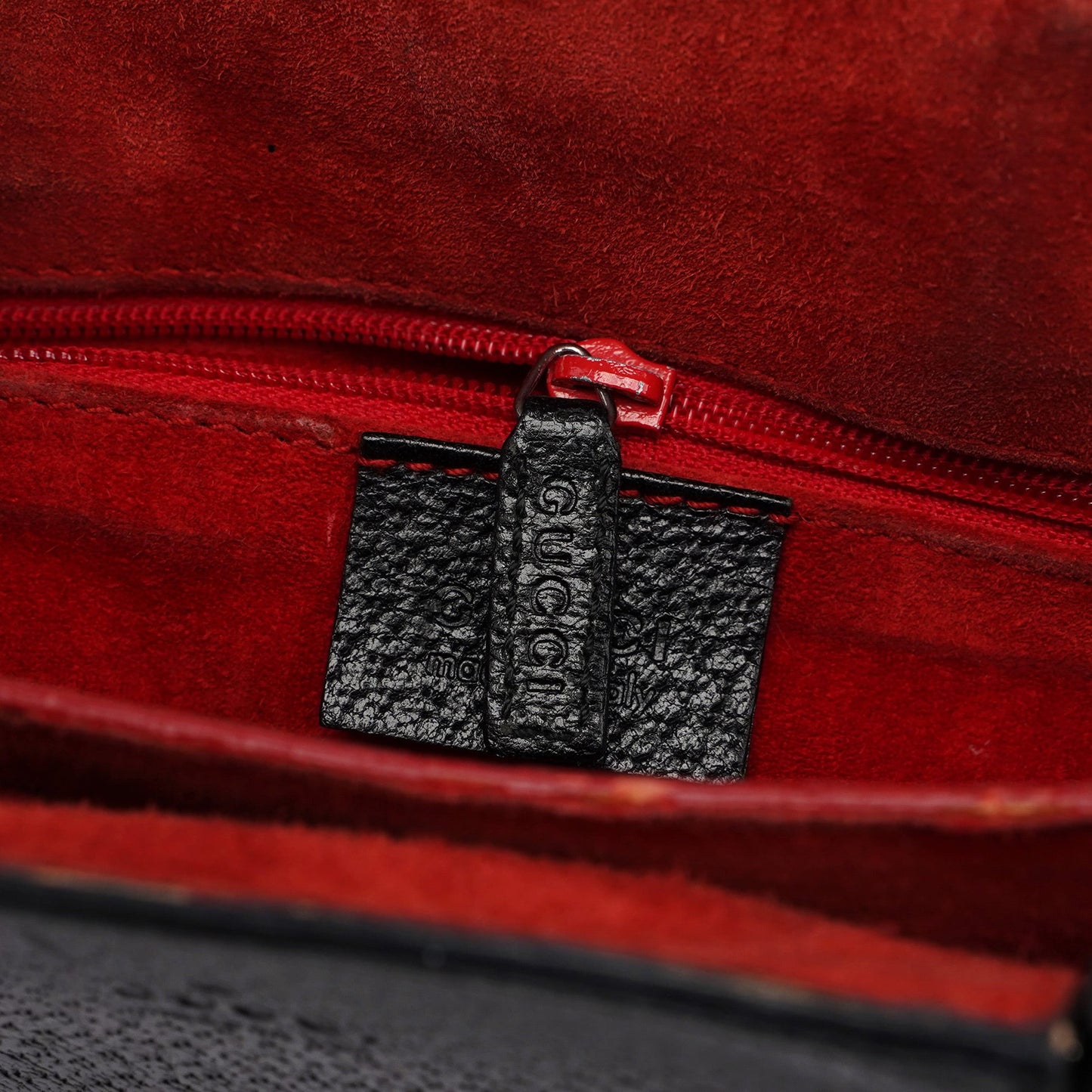 Black Leather Bamboo Tote