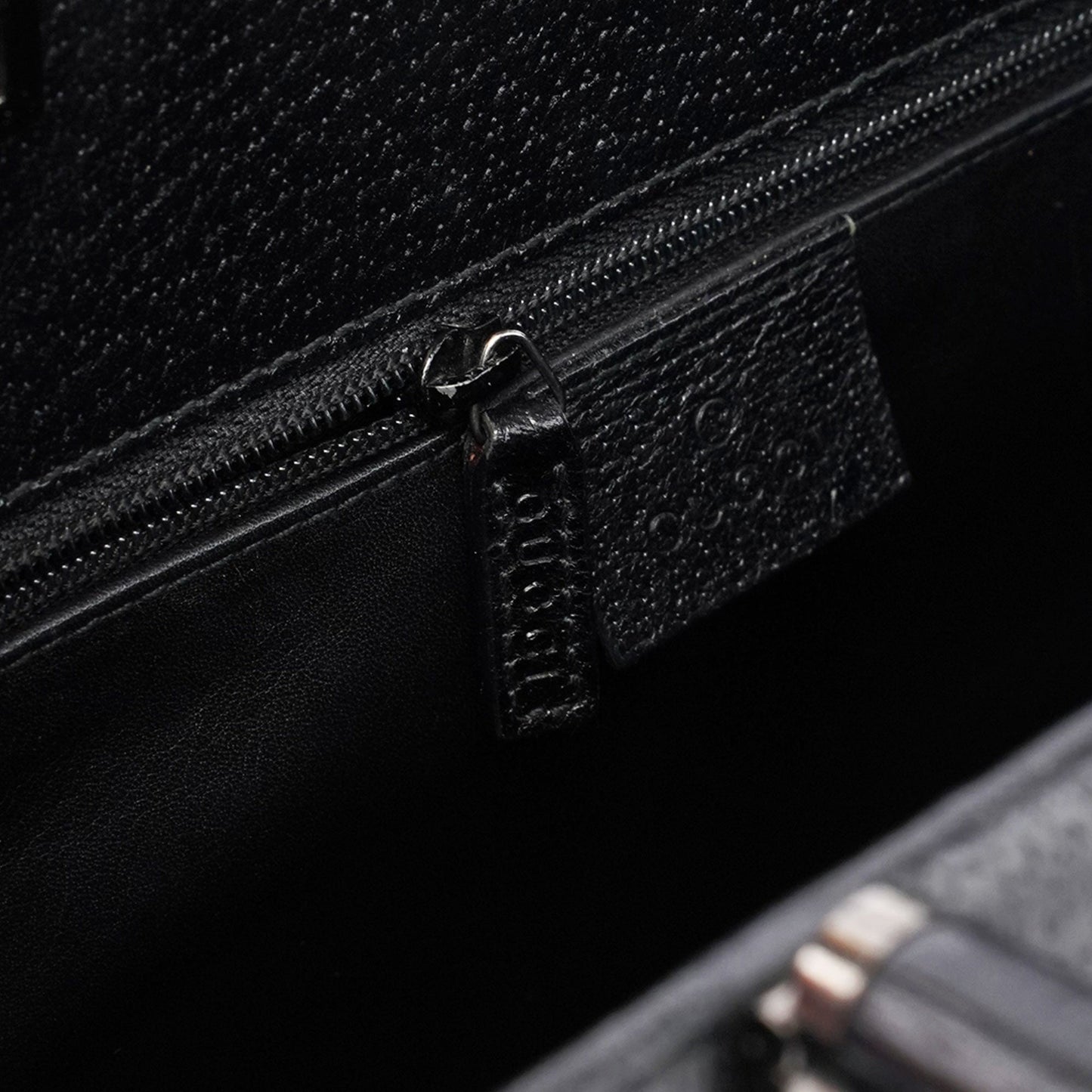 Black Leather Bamboo Tote Bag