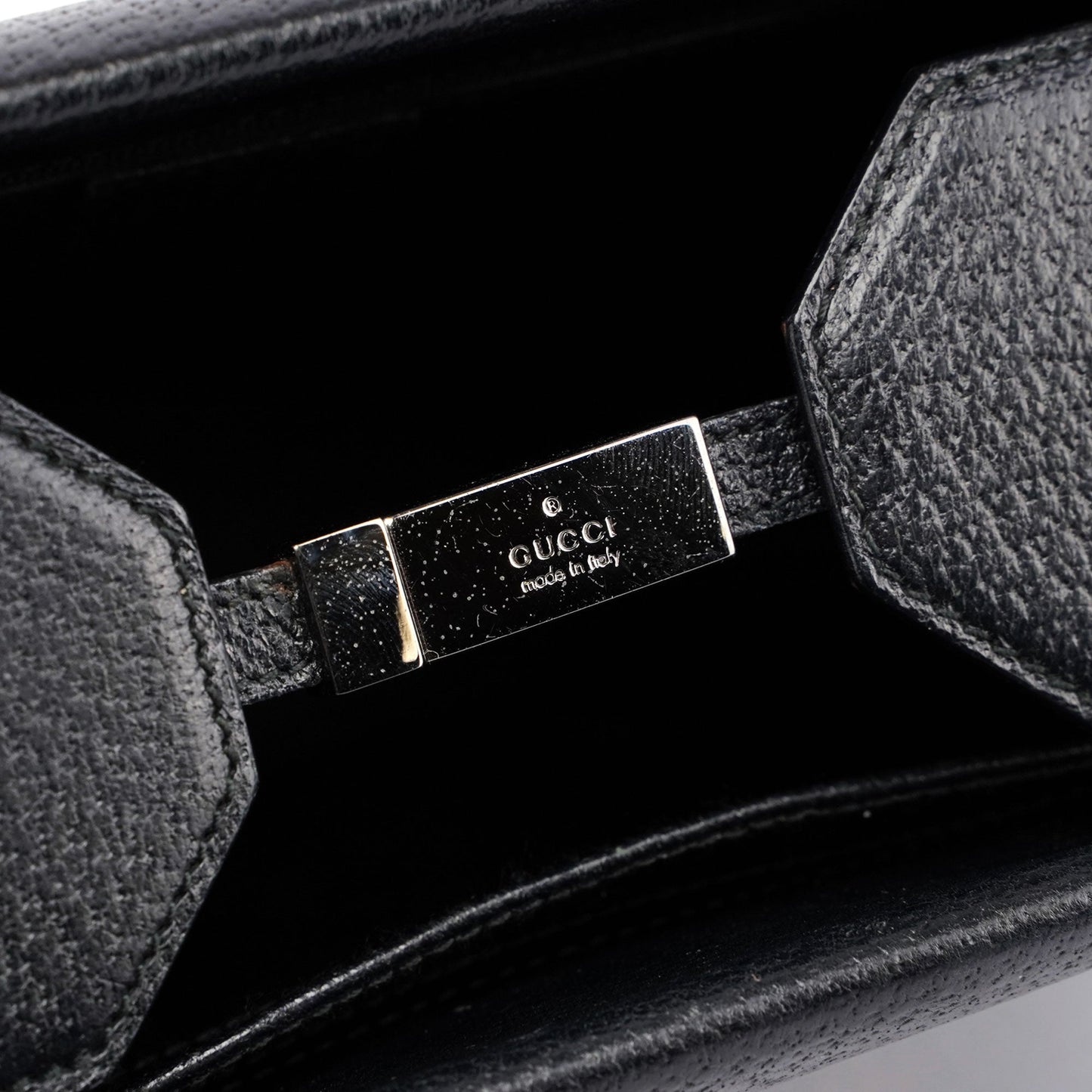 Black Leather Bamboo Tote Bag