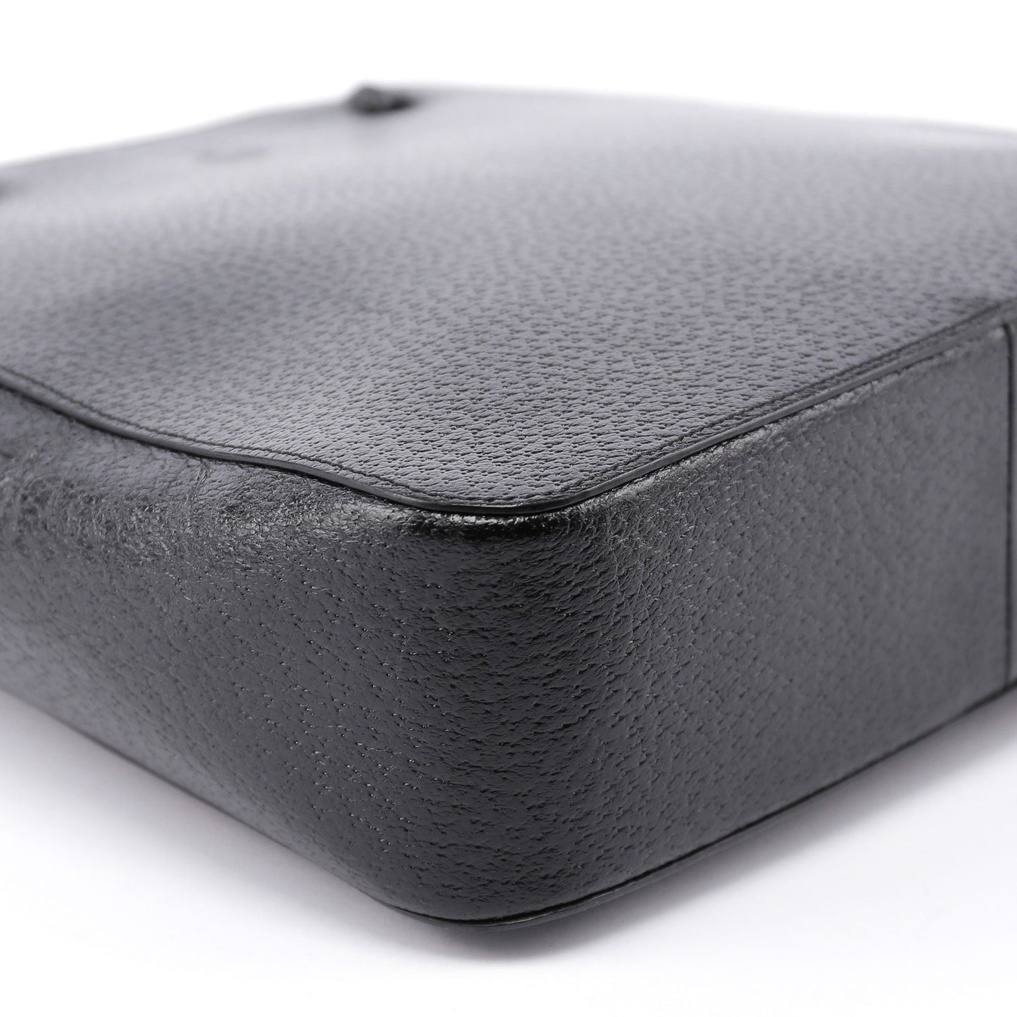 Black Leather Bamboo Tote Bag