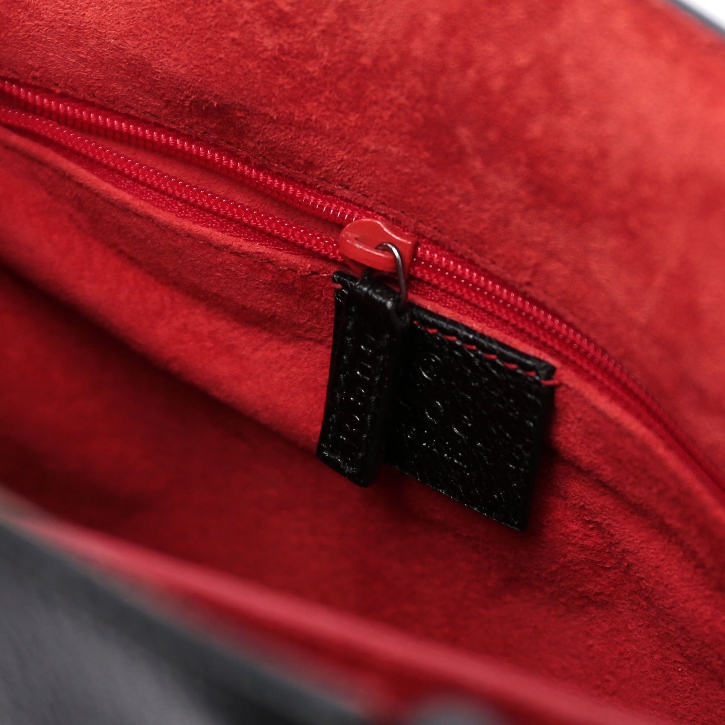 Black Leather Bamboo Tote Bag